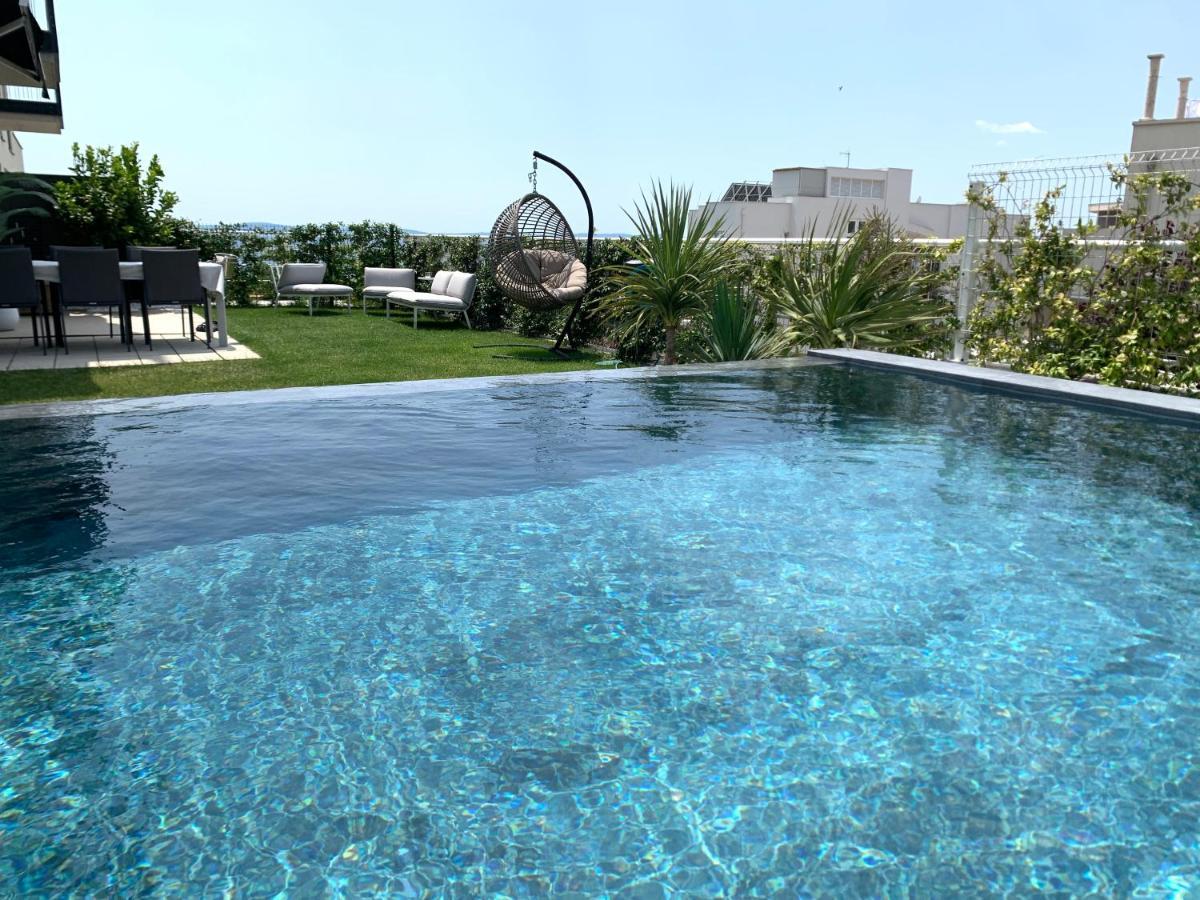 New Luxury Apartment With Private Heated Pool And Amazing Terrace With Seaview Split Exteriér fotografie